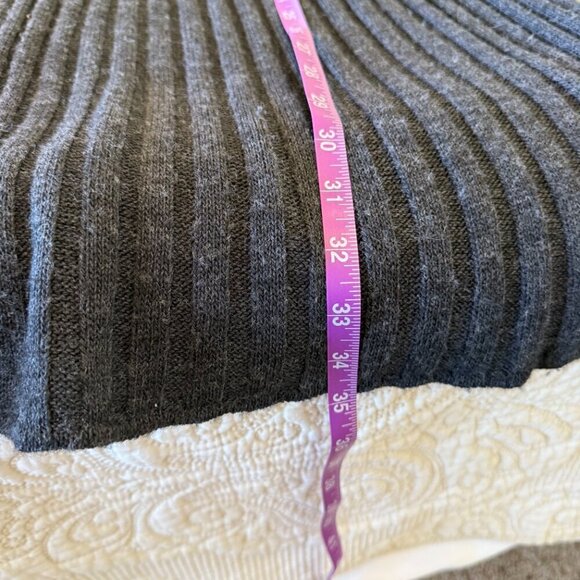 Dark grey sweater dress a-line puff sleeves women's XL - Picture 5 of 5